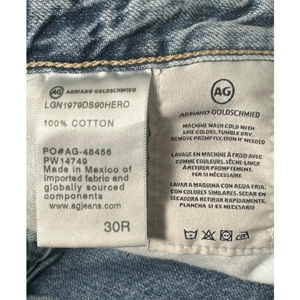 Adriano Goldschmied Alexxis High Rise‎ Straight Vintage Jeans in 1990 Hero Sz 30